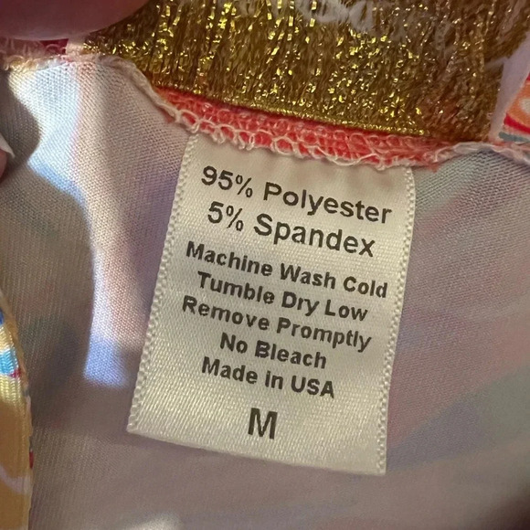 Chelsea Gunn Colorful V Neck Sleeveless Lightweight Dress Sz M - Picture 4 of 4